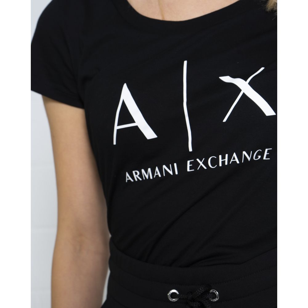 Armani Exchange Black Cotton T-Shirt - Image 4