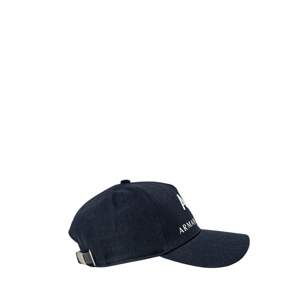 Armani Exchange Blue Cotton Caps Baseball Hat - Image 2