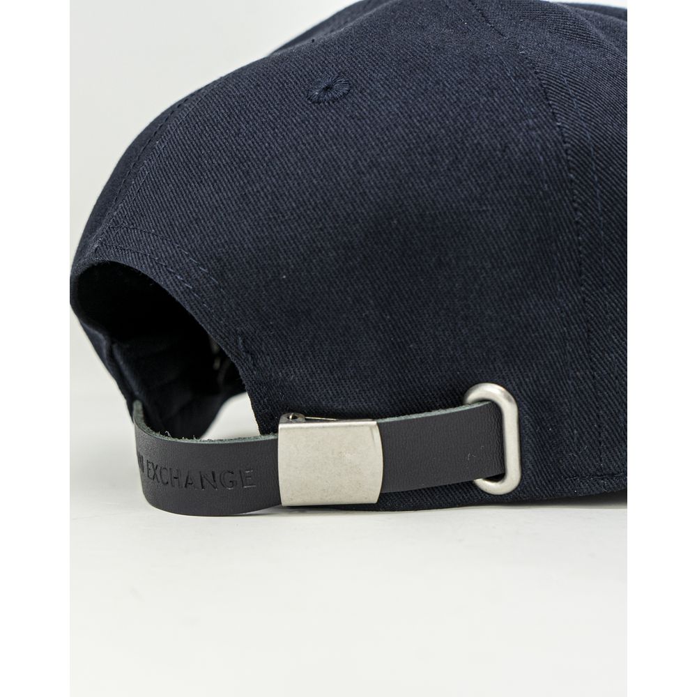 Armani Exchange Blue Cotton Caps Baseball Hat - Image 4