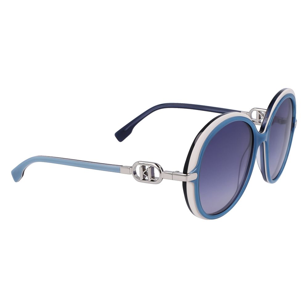 Karl Lagerfeld Blue Haircalf Sunglasses - Image 3