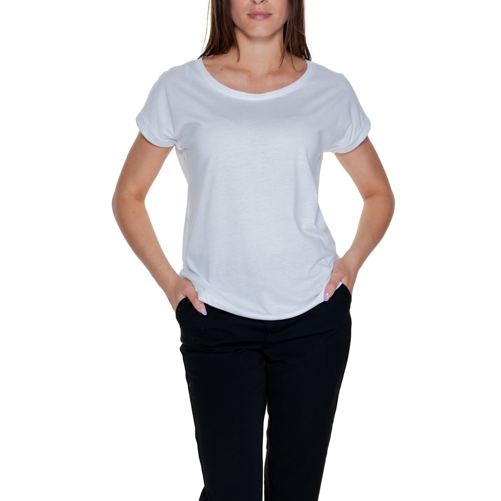 Vila Clothes White Cotton T-Shirt - Image 4