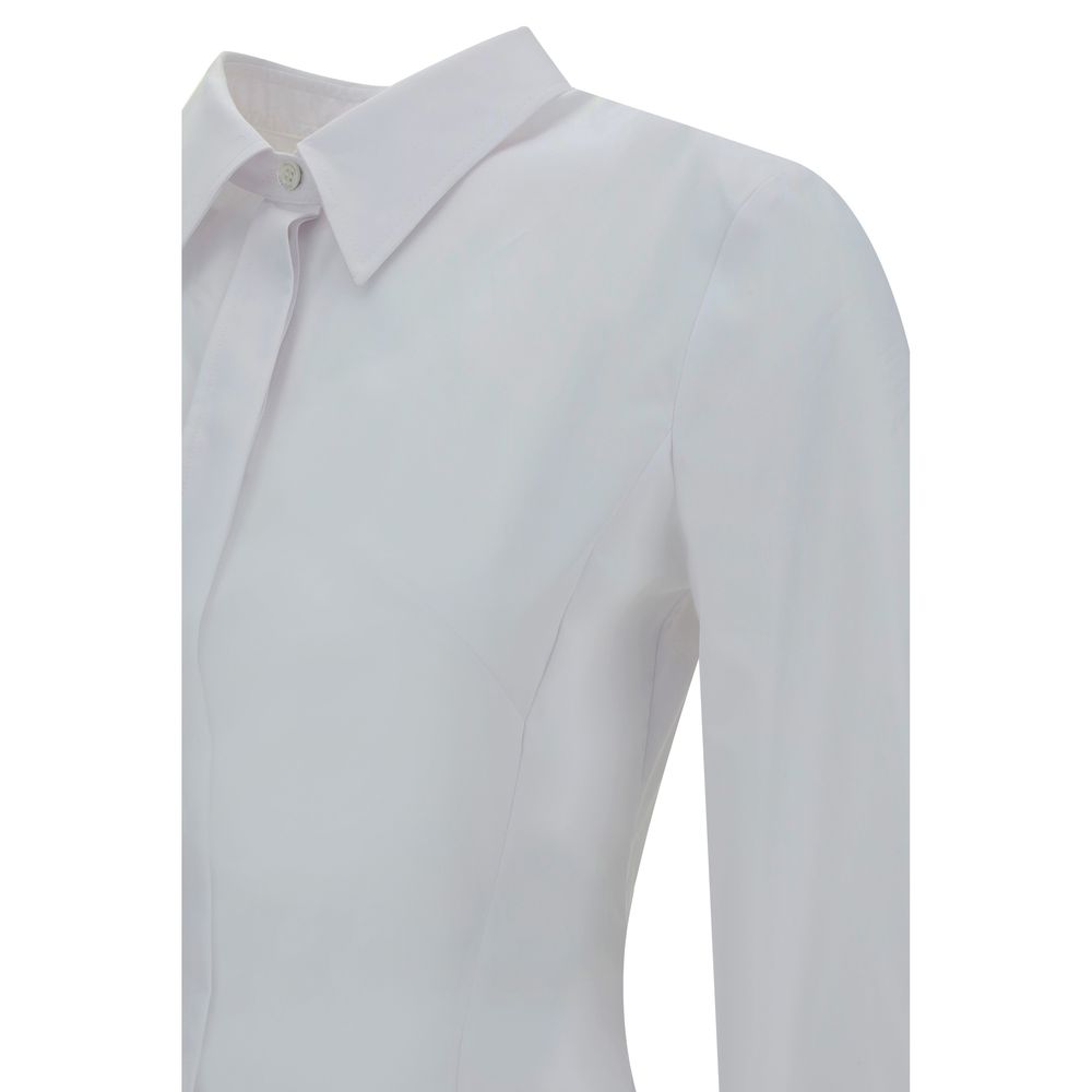 Alexander McQueen Pleatd Peplum Shirt - Image 3