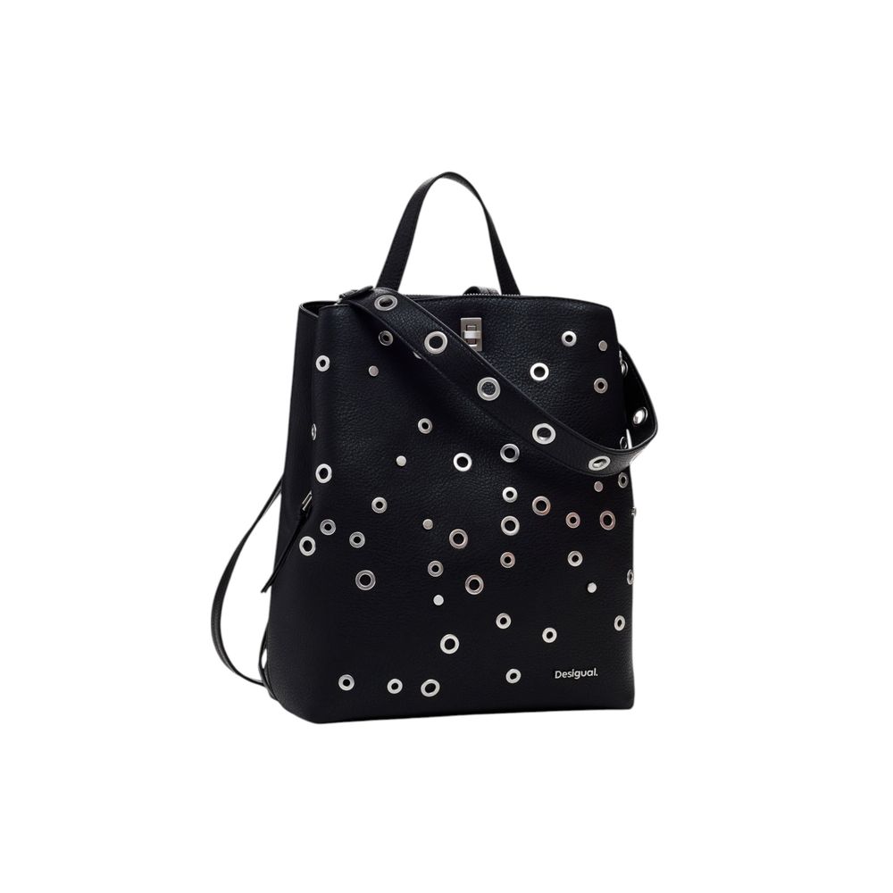 Desigual Black Polyethylene Backpack - Image 4
