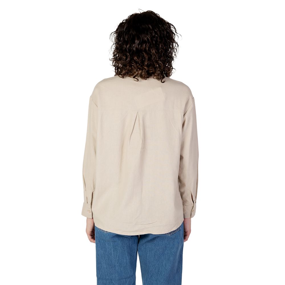 Only Beige Linen Shirt - Image 2