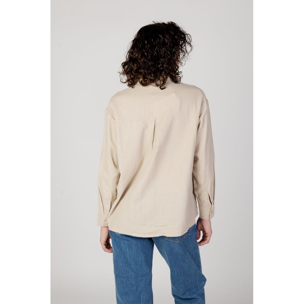 Only Beige Linen Shirt - Image 3
