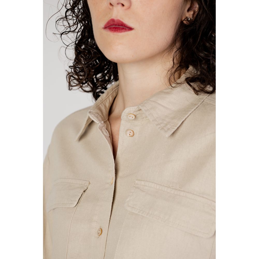 Only Beige Linen Shirt - Image 5