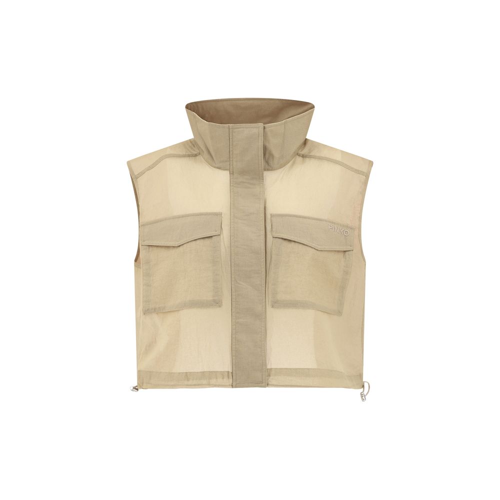 PINKO Cropped Gilet Jacket