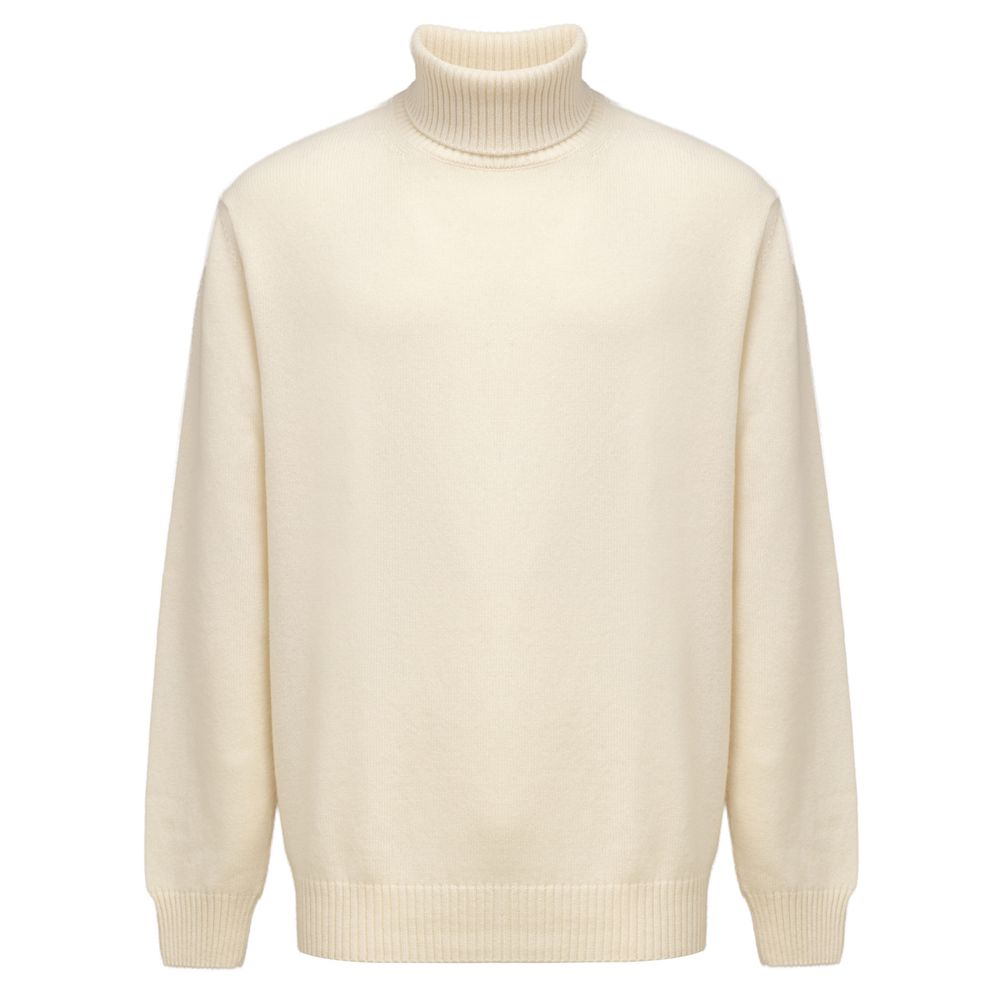 Cruciani White Cashmere Turtleneck