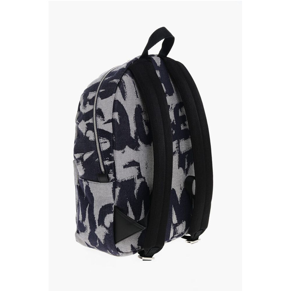 Alexander McQueen Jacquard Denim METROPOLITAN Backpack with Monogram Motif - Image 2