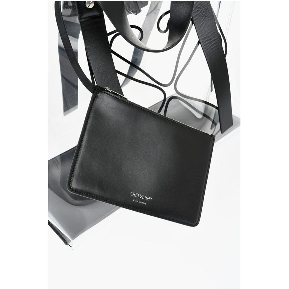 Off-White See-Through Pvc Tote Bag with Leather Details - Image 4