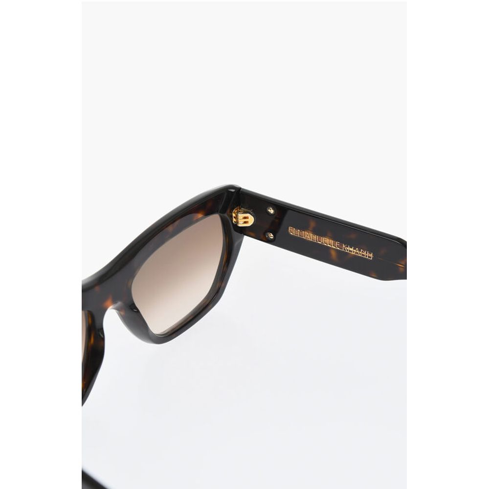 Emmanuelle Khanh Wayfarer Tortoiseshell Sunglasses with Shaded Lenses - Image 3