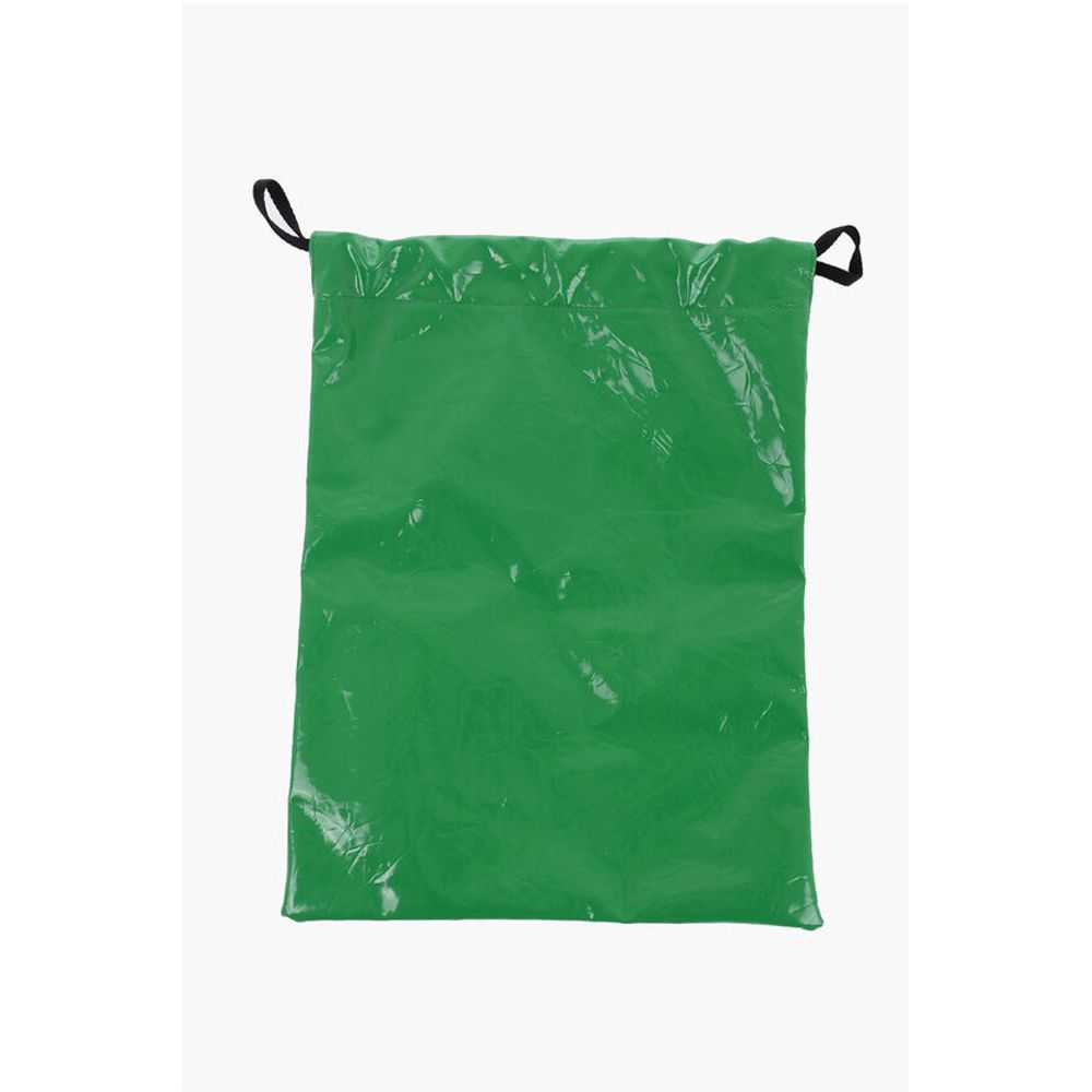 Bottega Veneta Creased Leather BADGE Drawstring Bag with Engraved Logo - Image 3