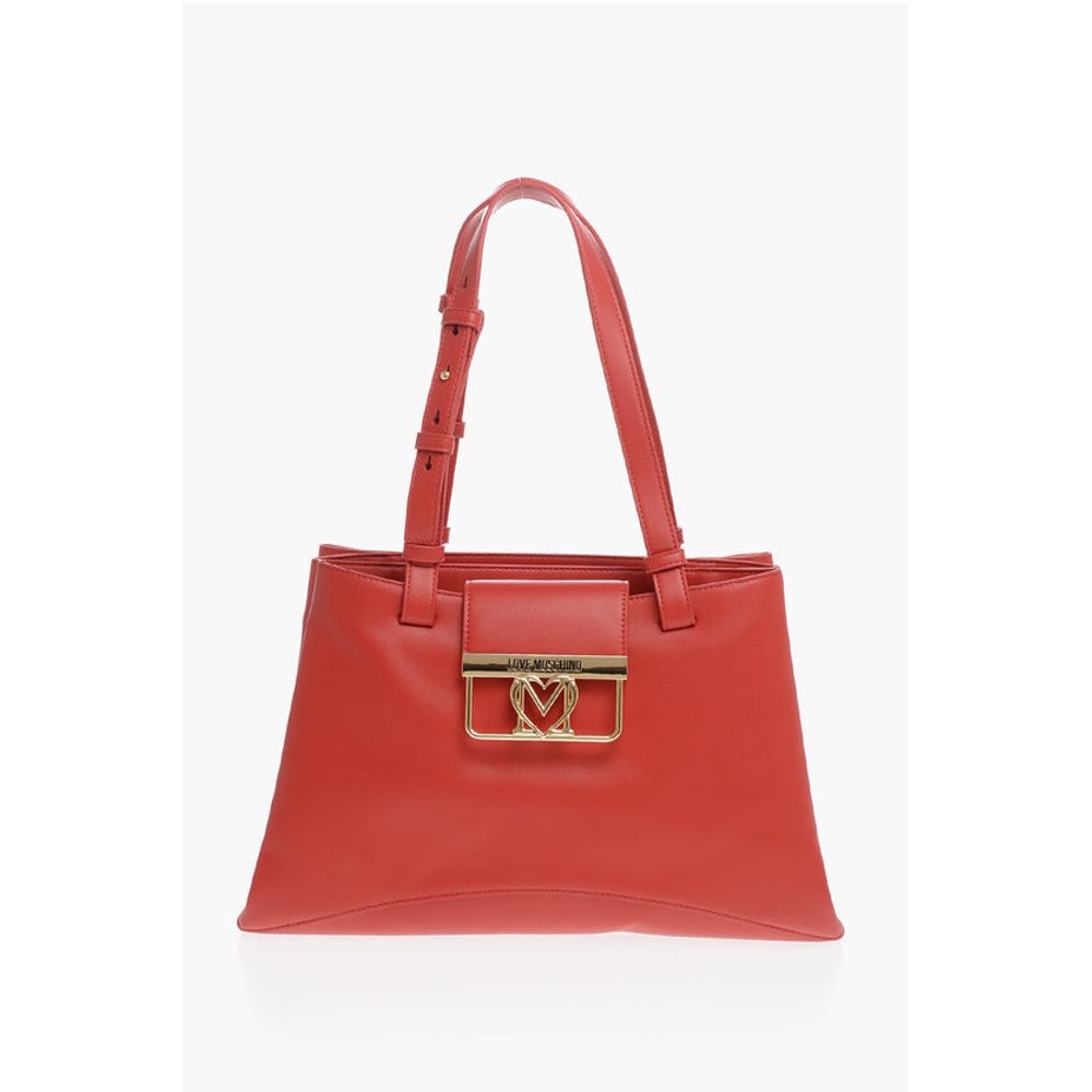 Moschino LOVE 3 Compartment Faux Leather Tote Bag