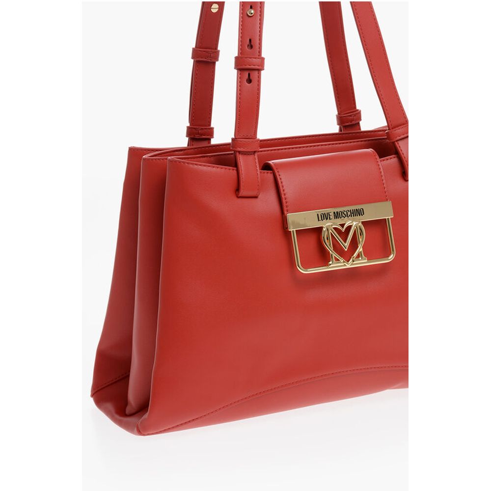 Moschino LOVE 3 Compartment Faux Leather Tote Bag - Image 3