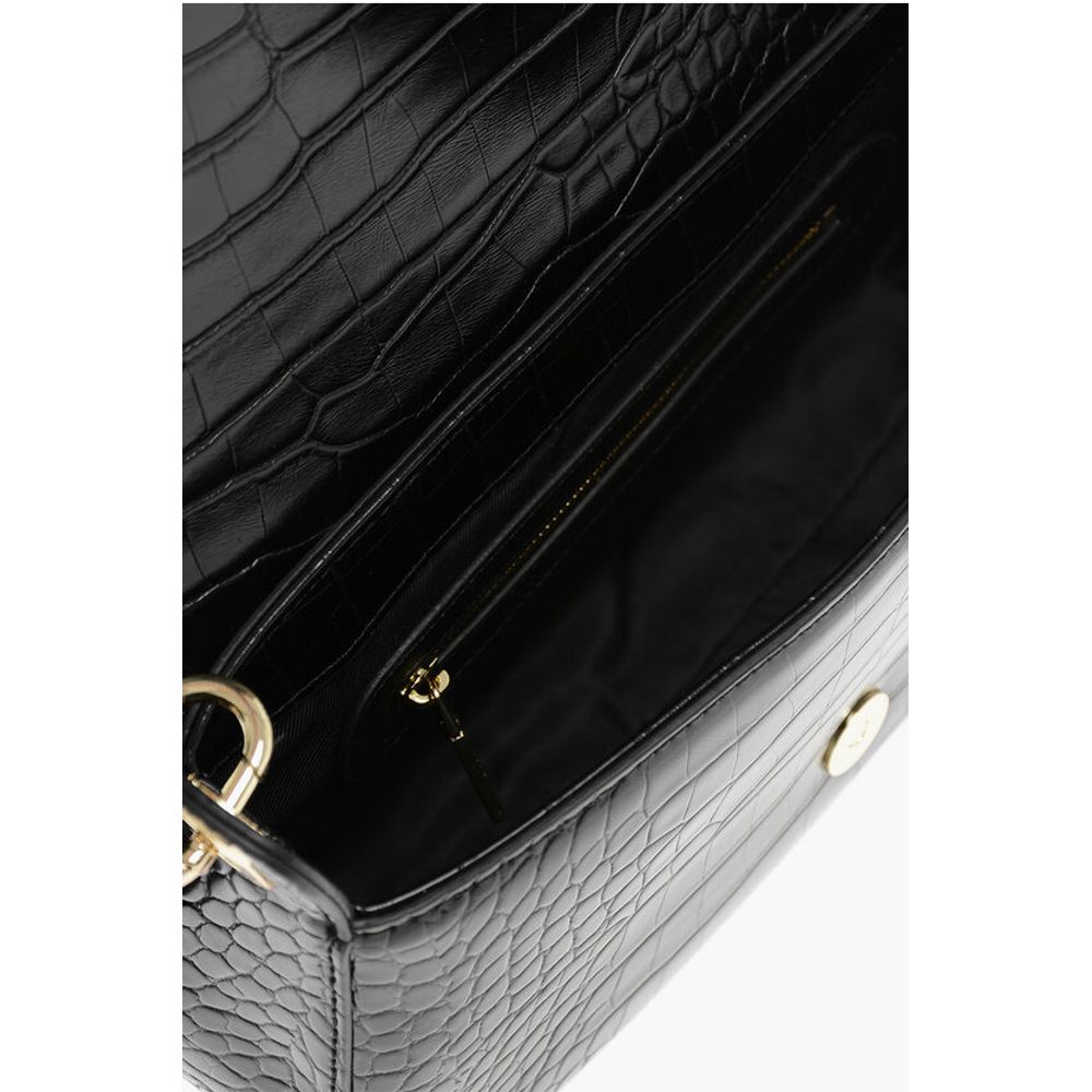 Moschino LOVE Crocodile Effect Faux Leather Shoulder Bag - Image 5