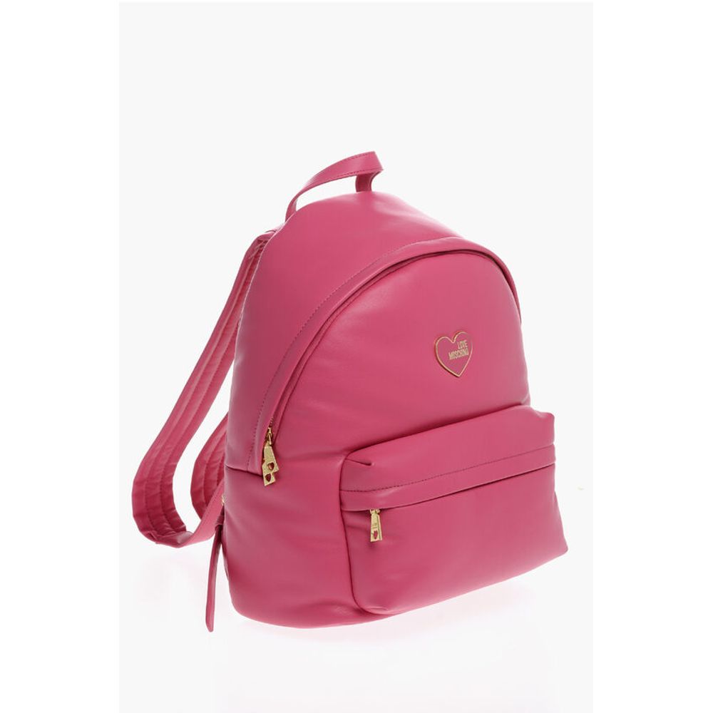 Moschino LOVE Faux Leather Backpack with Metal Heart - Image 3