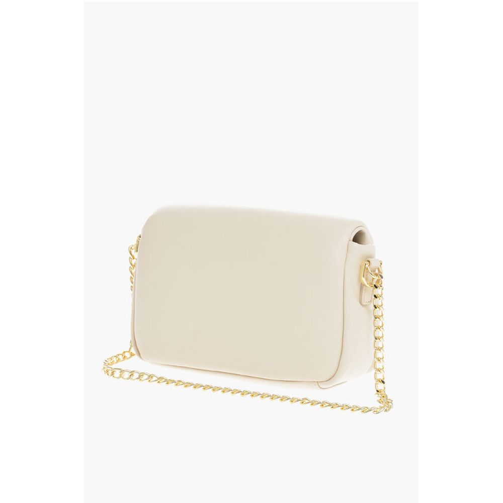 Moschino LOVE Faux Leather Paddede PUFFY Shoulder Bag with Golden Cha - Image 2