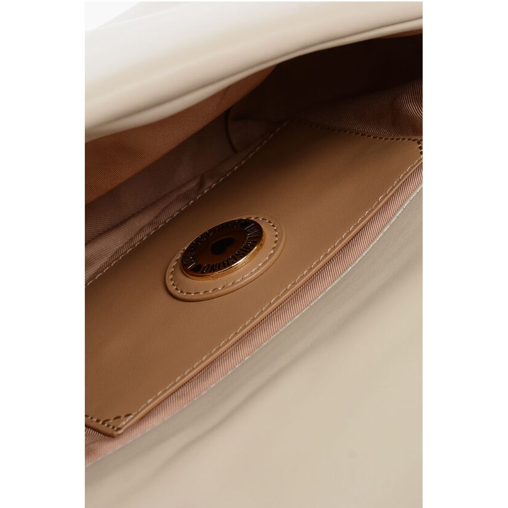 Moschino LOVE Faux Leather Paddede PUFFY Shoulder Bag with Golden Cha - Image 5