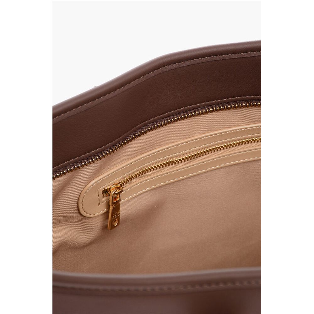 Moschino LOVE Faux Leather Tote Bag with Golden Embossed Maxi Logo - Image 5