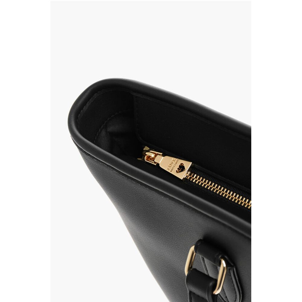 Moschino LOVE Faux Leather Tote Bag with Golden Embossed Maxi Logo - Image 4