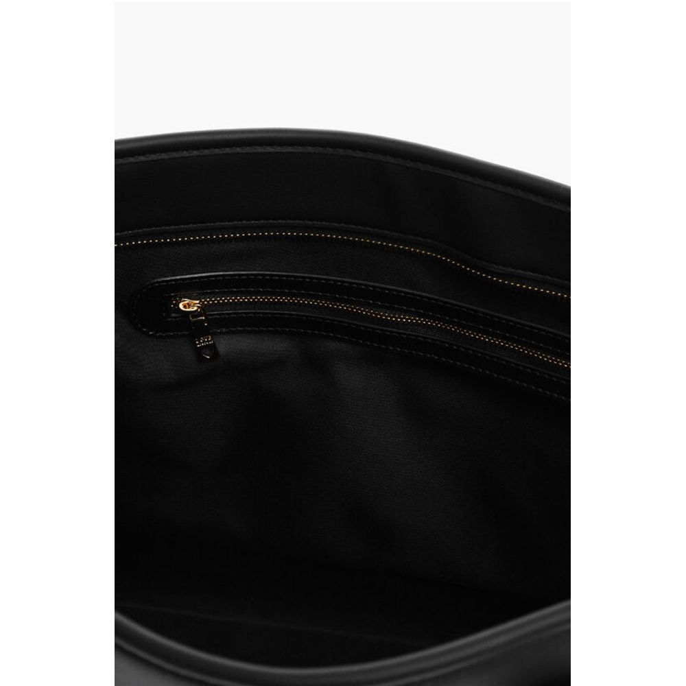 Moschino LOVE Faux Leather Tote Bag with Golden Embossed Maxi Logo - Image 5