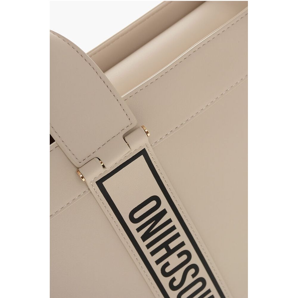 Moschino LOVE MOSCHINO Faux Leather Tote Bag with Logoed Bands - Image 4