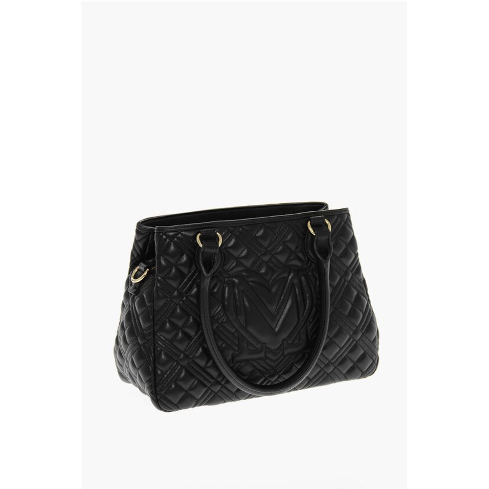 Moschino LOVE Quilted Faux Leather Hand Bag with Embossed Logos - Image 2