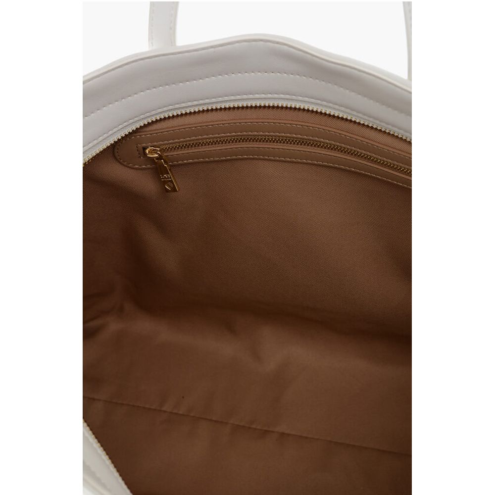 Moschino LOVE Quilted Faux Leather Tote Bag with Metal Logo - Image 5