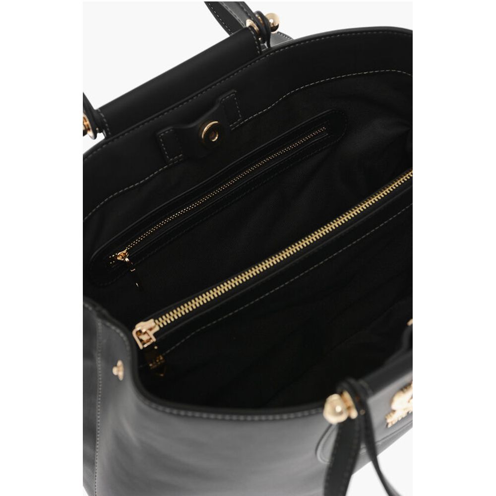 Moschino LOVE Faux Leather Tote Bag with Golden Logo - Image 5