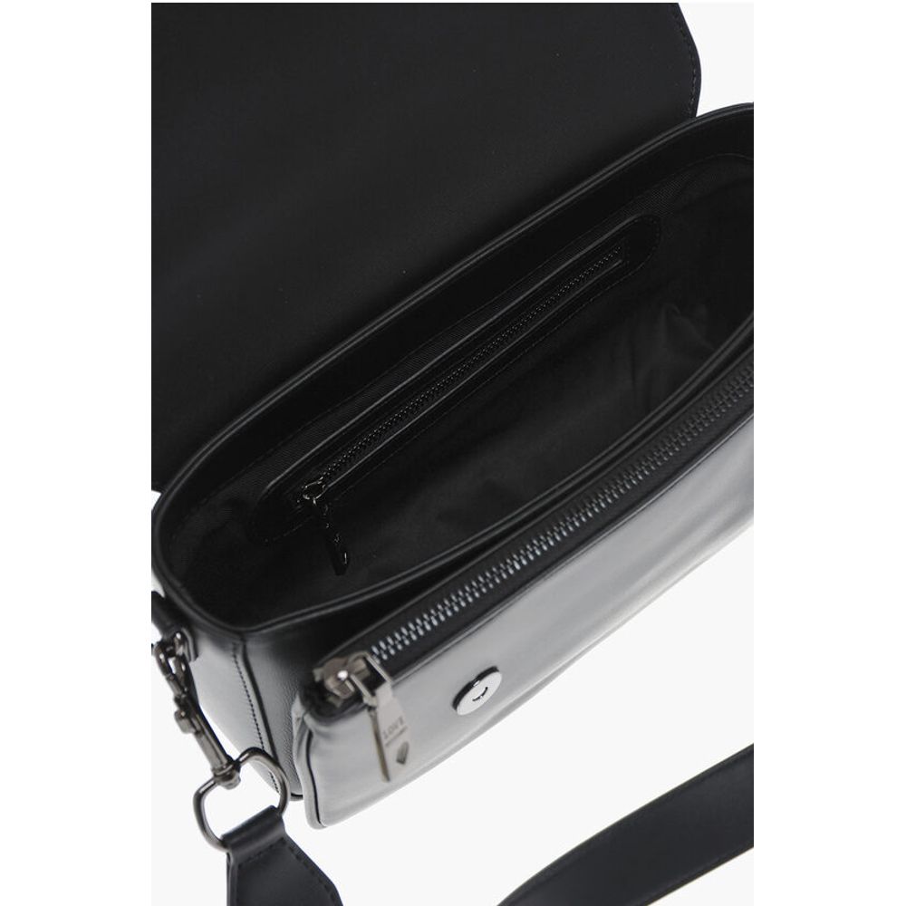 Moschino LOVE Faux Leather Bag with Silver-Effect Closure - Image 5