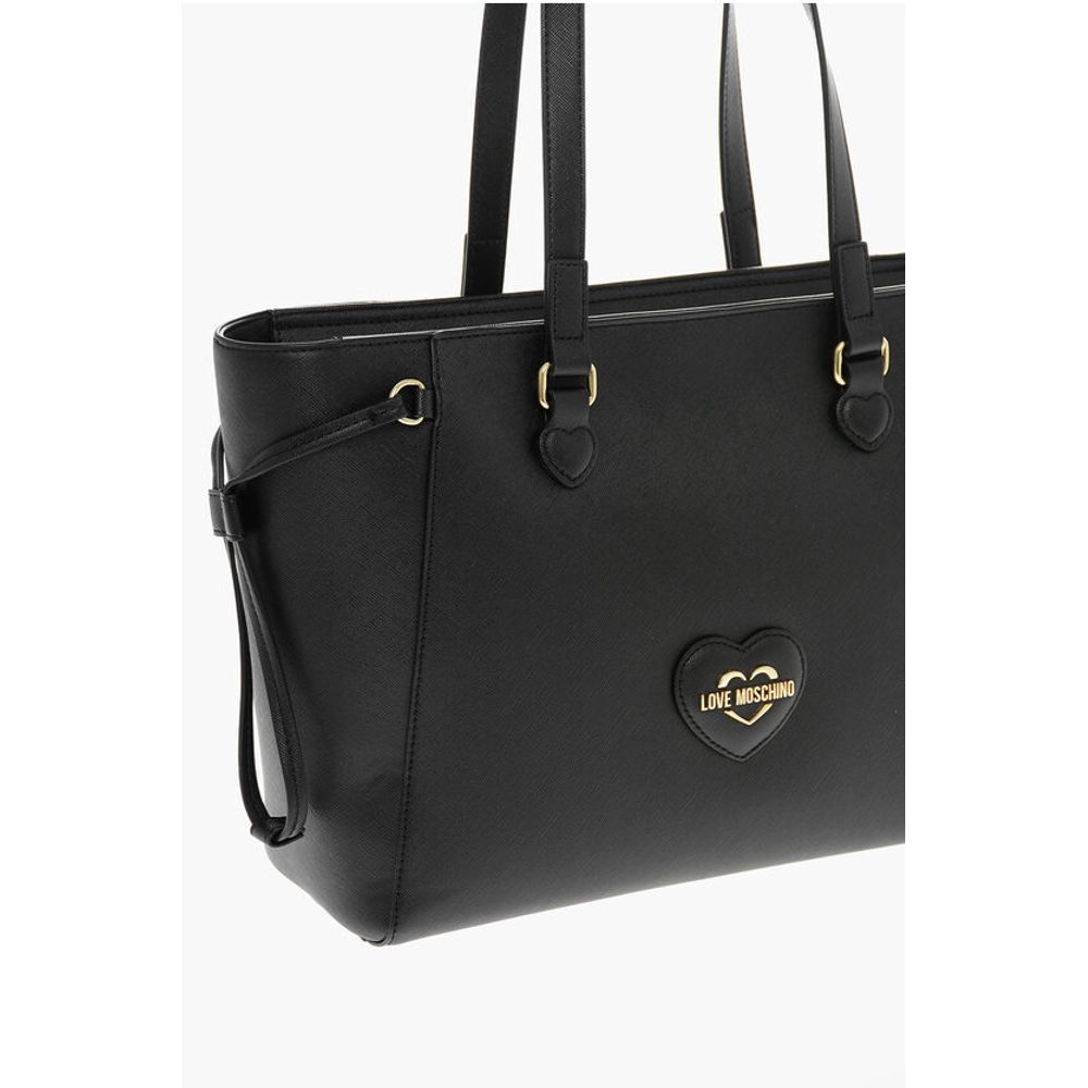 Moschino LOVE Saffiano Faux Leather Tote Bag - Image 3