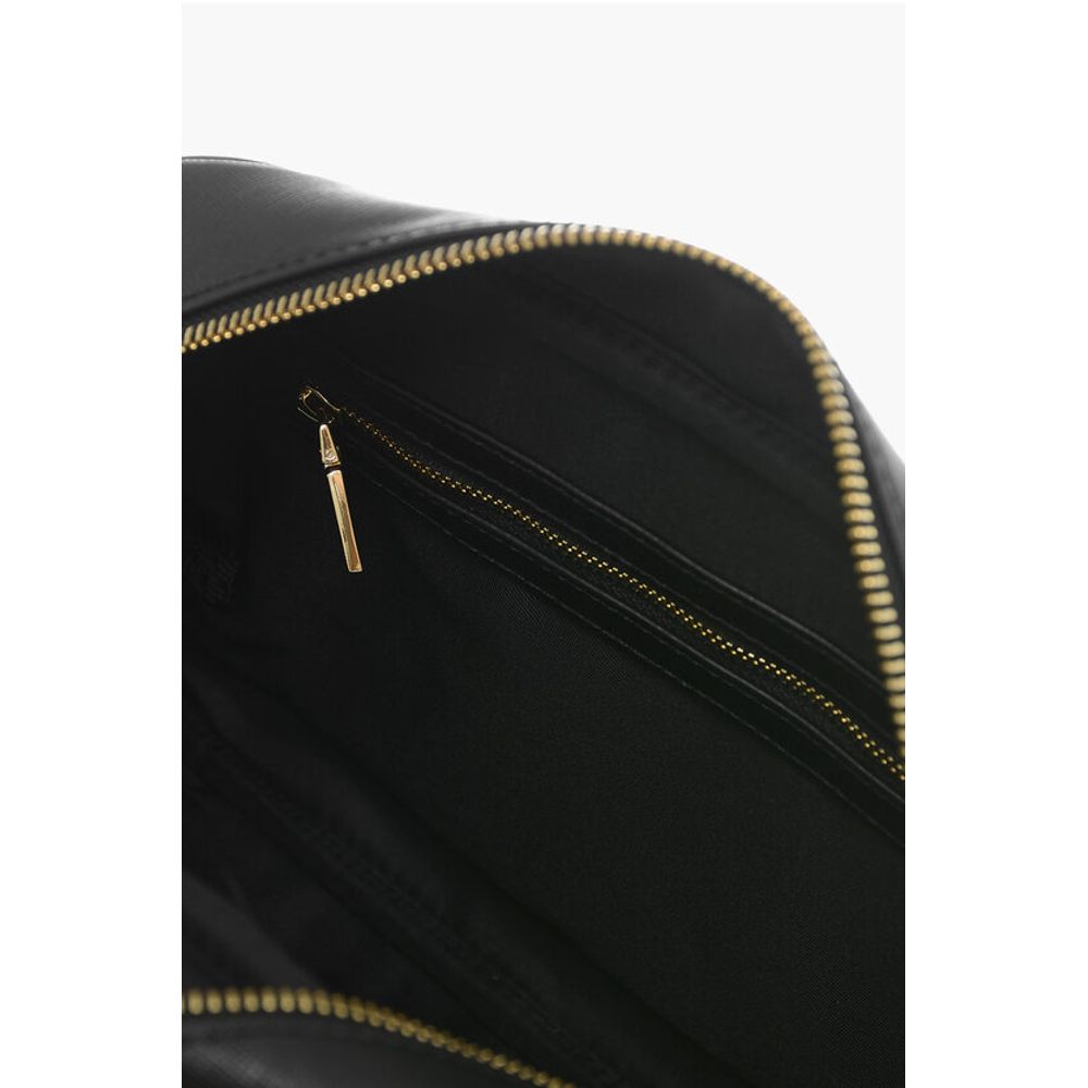 Moschino LOVE Saffiano Faux Leather Bag with Gold-colored Metal Logo - Image 5