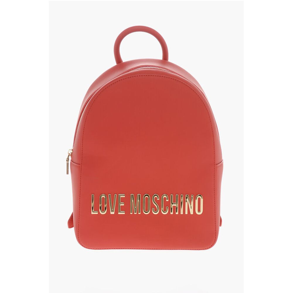 Moschino LOVE MOSCHINO Faux Leather Backpack with Lettering Logo