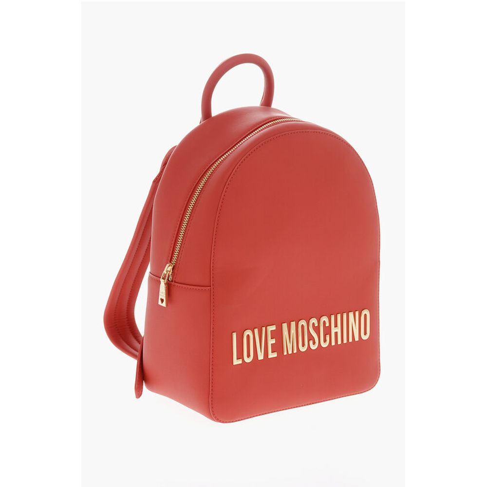 Moschino LOVE MOSCHINO Faux Leather Backpack with Lettering Logo - Image 3