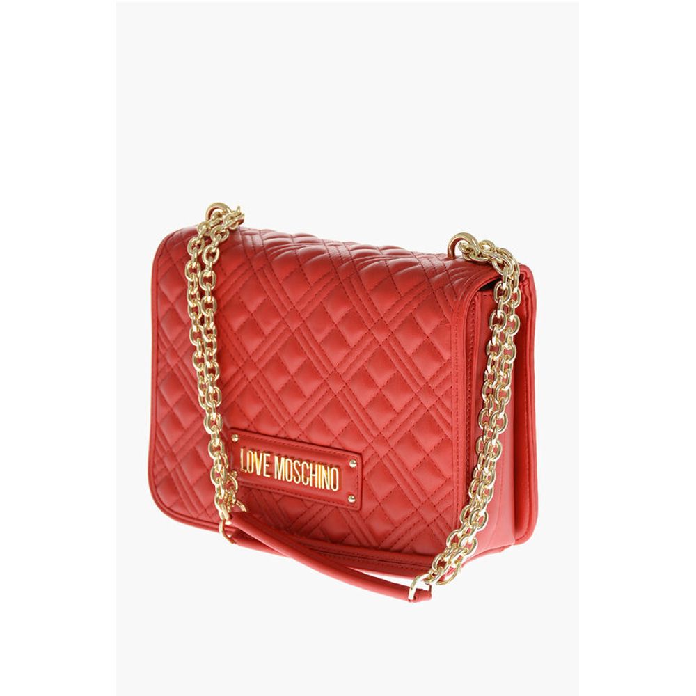 Moschino LOVE MOSCHINO Faux Leather Quilted Shoulder Bag with LM on t - Image 3