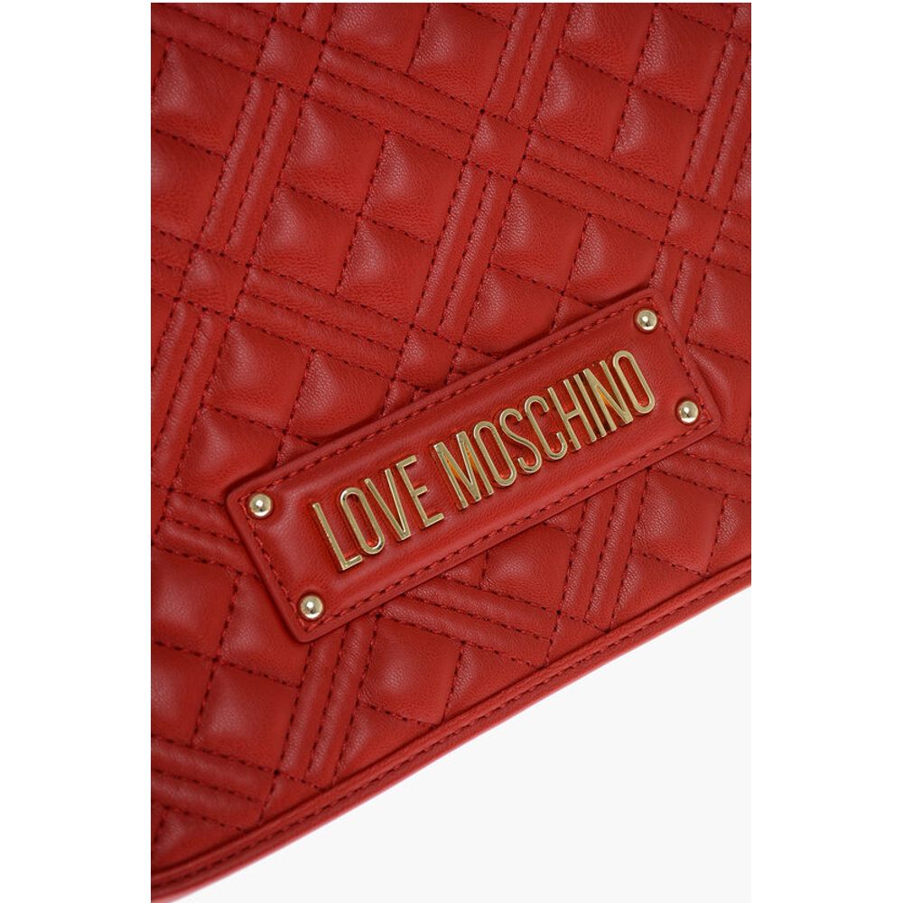 Moschino LOVE MOSCHINO Faux Leather Quilted Shoulder Bag with LM on t - Image 4