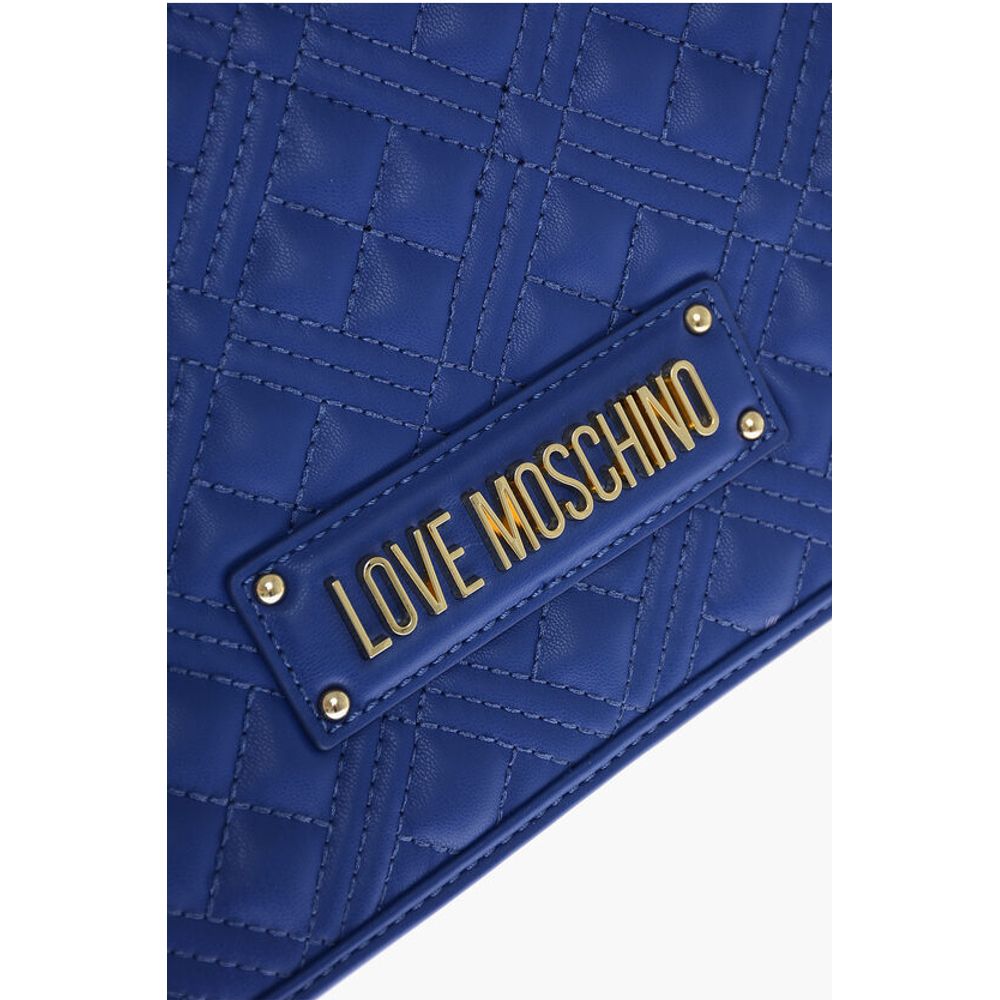 Moschino LOVE MOSCHINO Faux Leather Quilted Shoulder Bag with LM-Logo - Image 4
