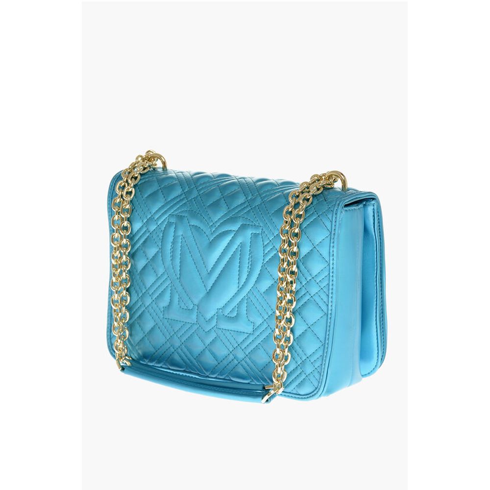 Moschino LOVE MOSCHINO Faux Leather Quilted Shoulder Bag Laminated Ef - Image 2