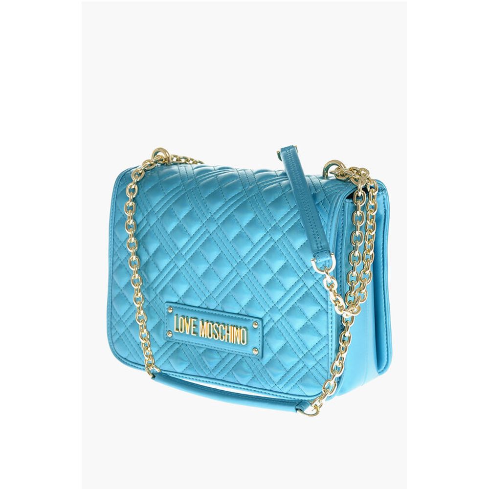 Moschino LOVE MOSCHINO Faux Leather Quilted Shoulder Bag Laminated Ef - Image 3