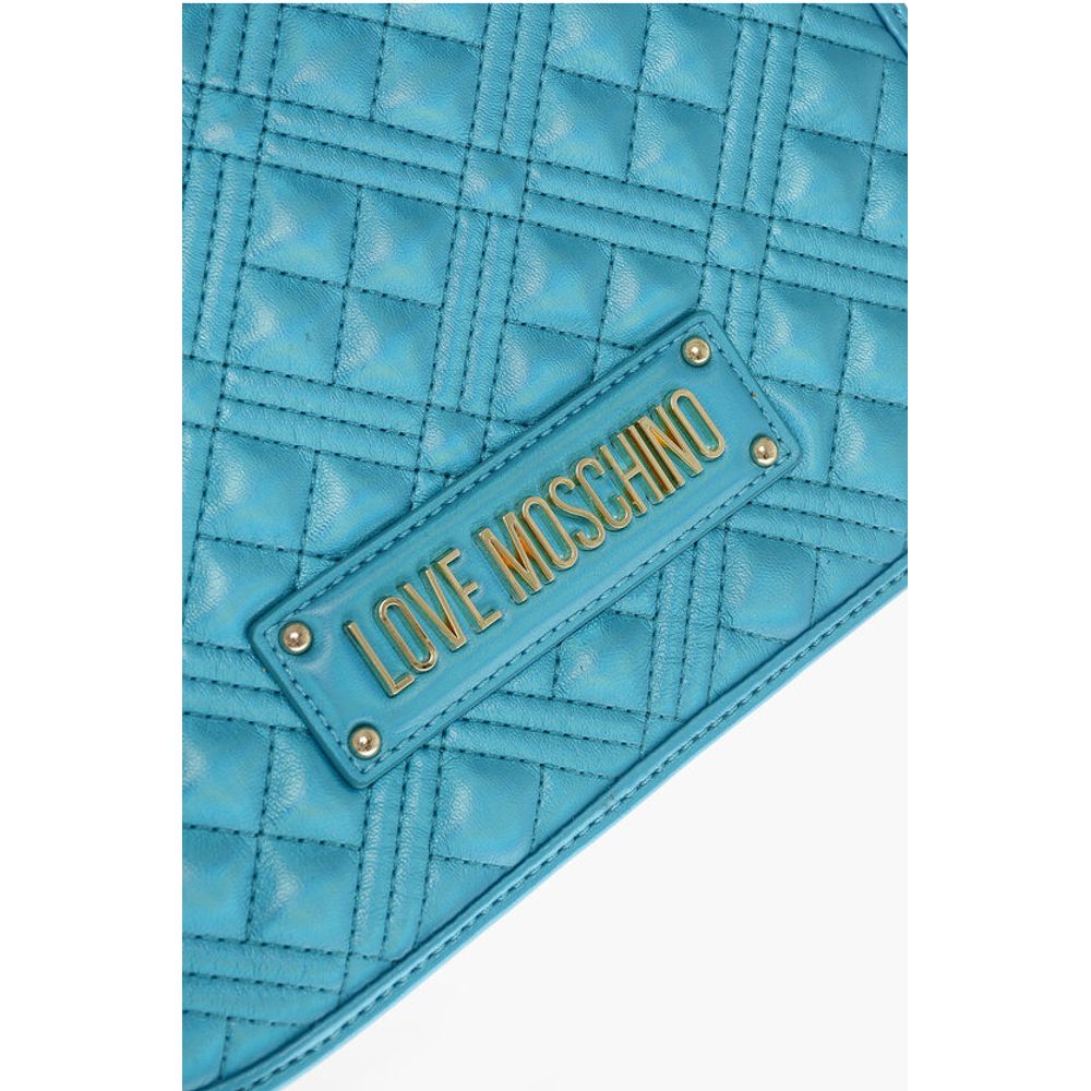 Moschino LOVE MOSCHINO Faux Leather Quilted Shoulder Bag Laminated Ef - Image 4