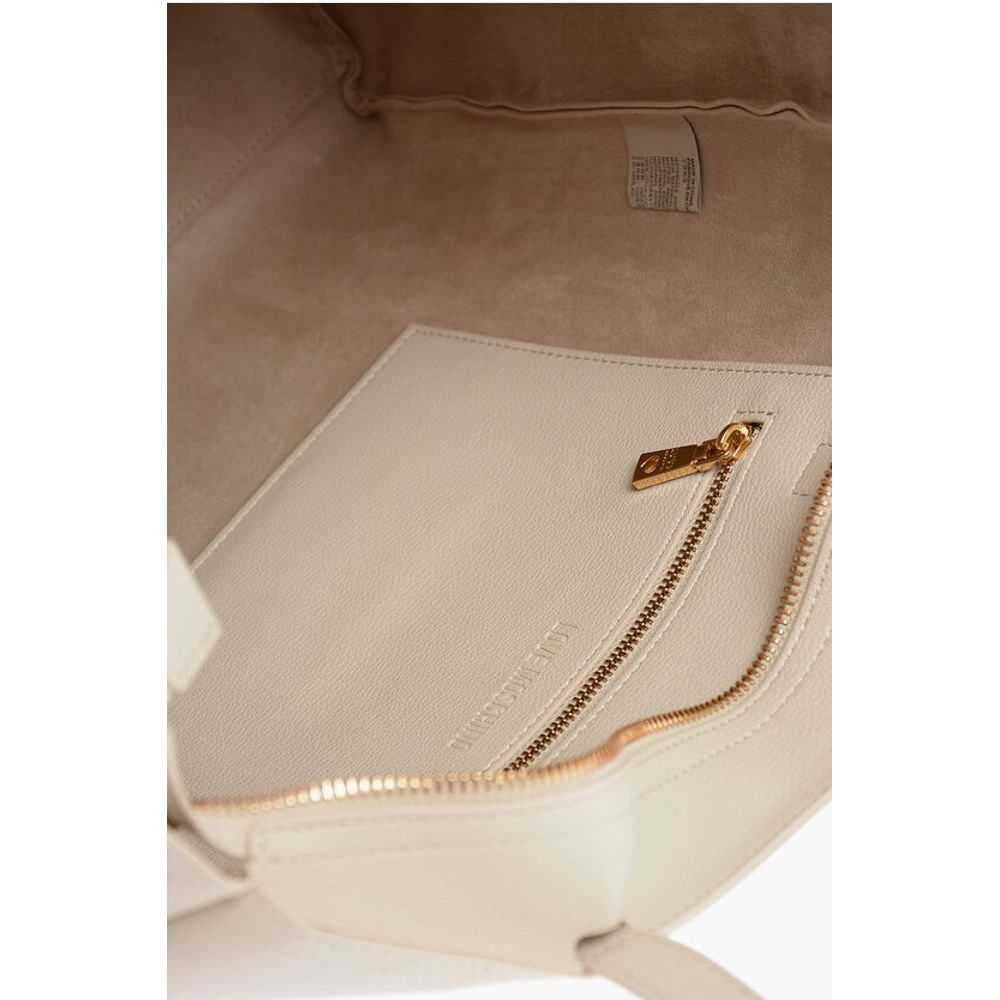 Moschino LOVE Faux Leather Tote Bag with Golden Logo - Image 5