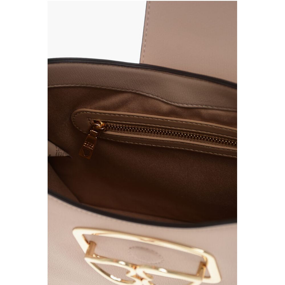 Moschino LOVE Faux Leather Shoulder Bag with Golden Hearts - Image 5