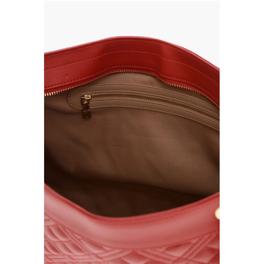 Moschino LOVE Quilted Tote Bag with Golden Chain - Image 5