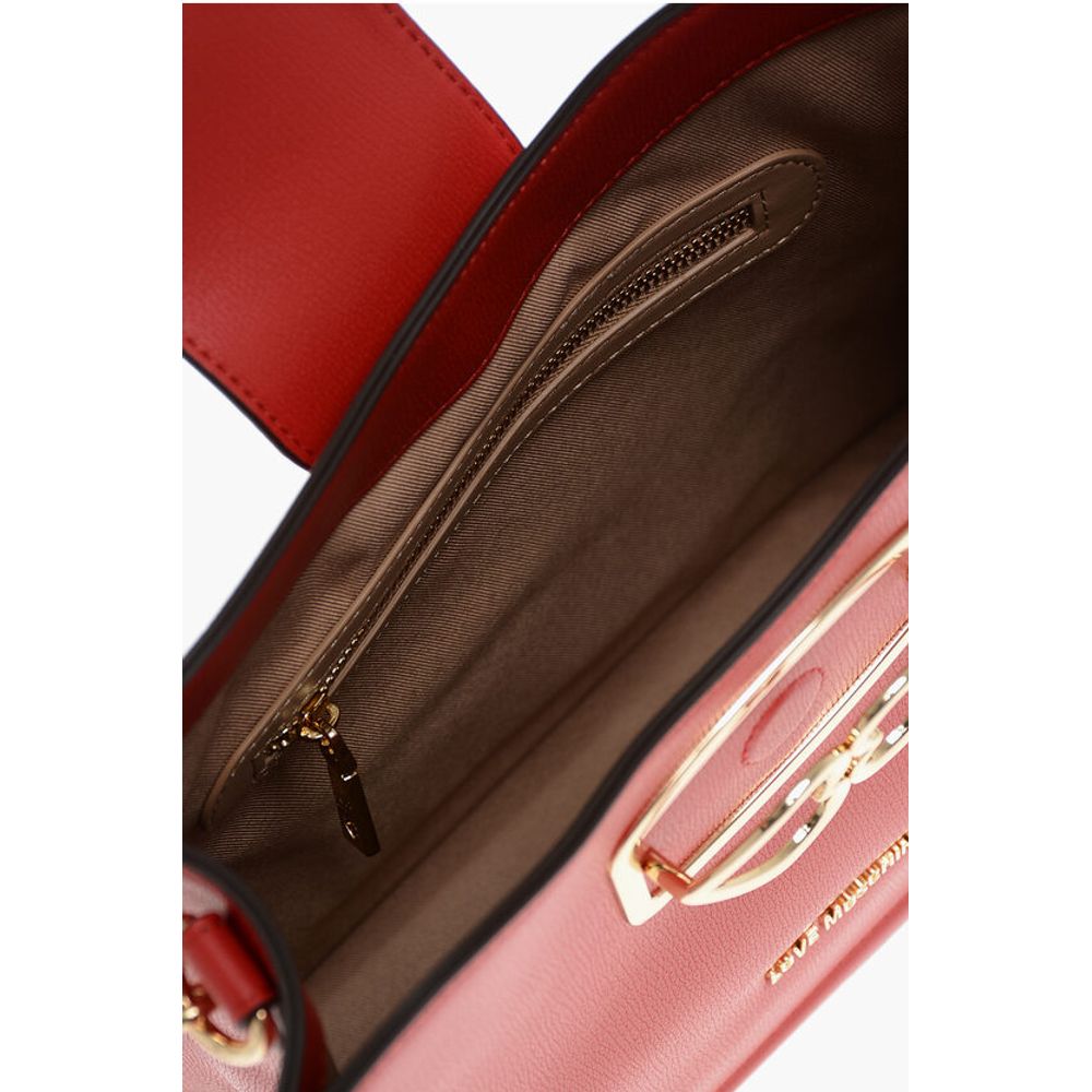 Moschino LOVE Faux Leather Shoulder Bag with Golden Hearts - Image 5