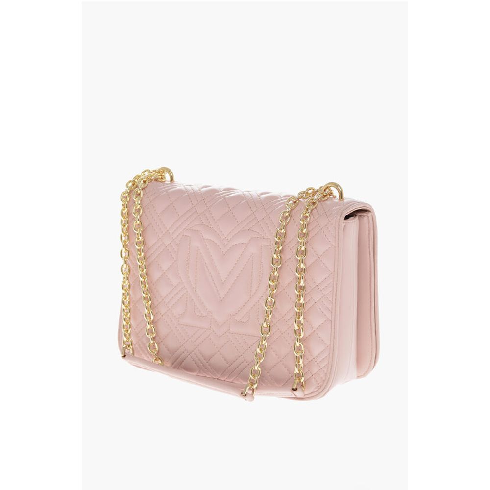 Moschino LOVE Faux Leather Quilted Shoulder Bag with LM on the back - Image 2