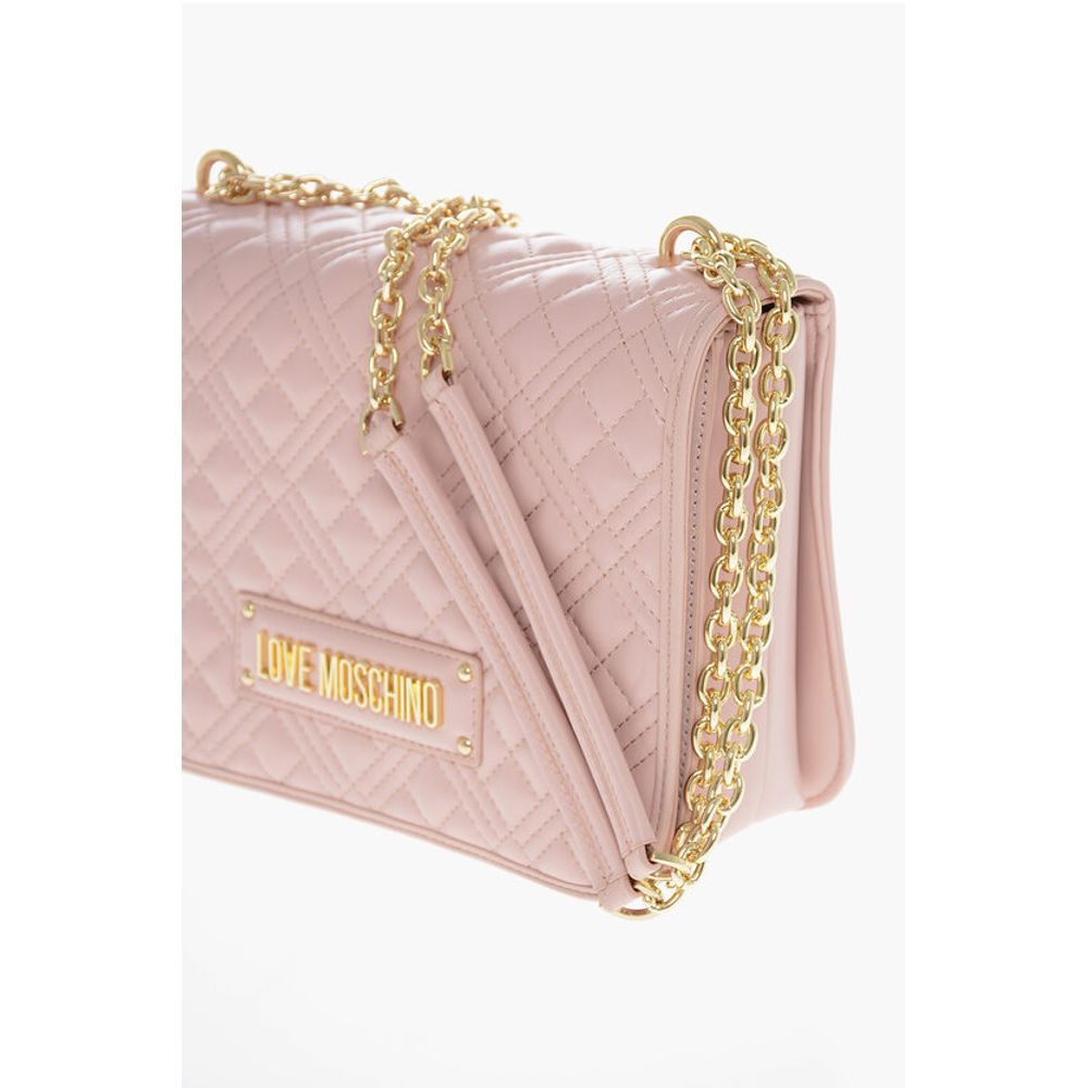 Moschino LOVE Faux Leather Quilted Shoulder Bag with LM on the back - Image 3