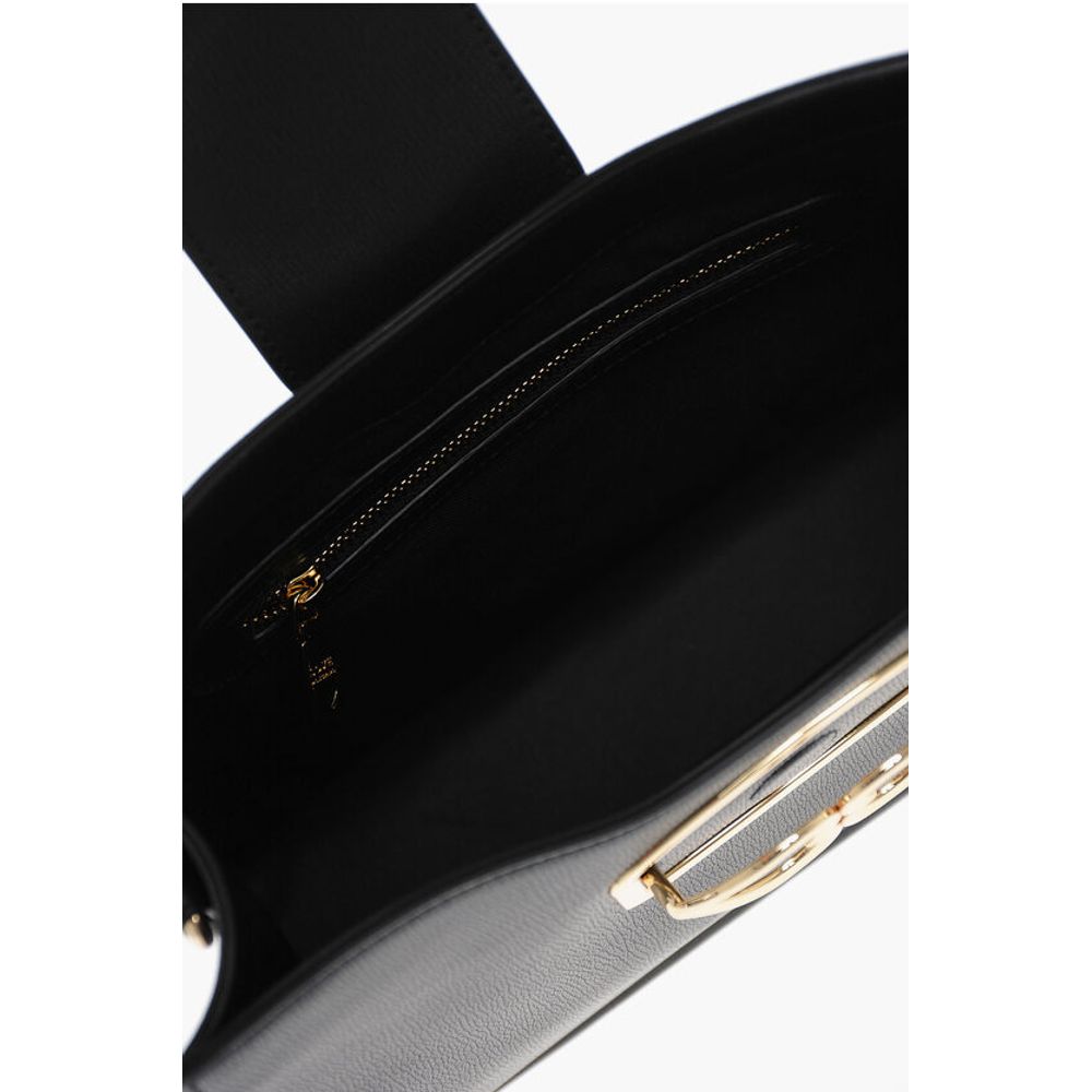 Moschino LOVE Faux Leather Shoulder Bag with Golden Hearts - Image 5