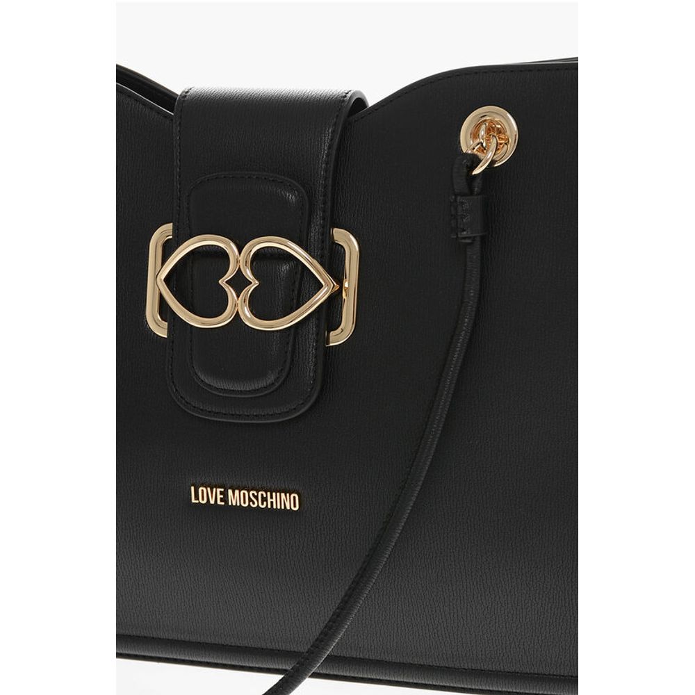 Moschino LOVE MOSCHINO Faux Leather Tote Bag with Golden Closure - Image 4