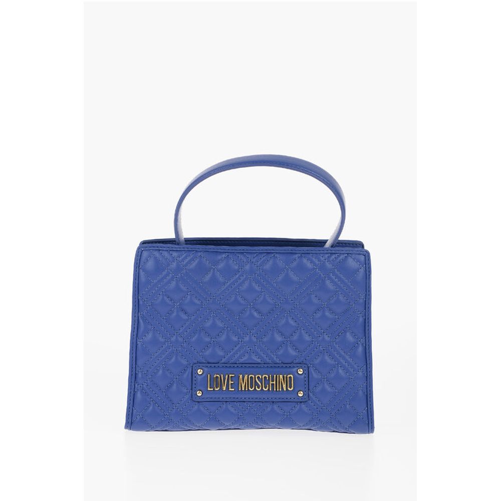 Moschino LOVE Quilted Faux Leather Bag with Removable Shoulder Strap