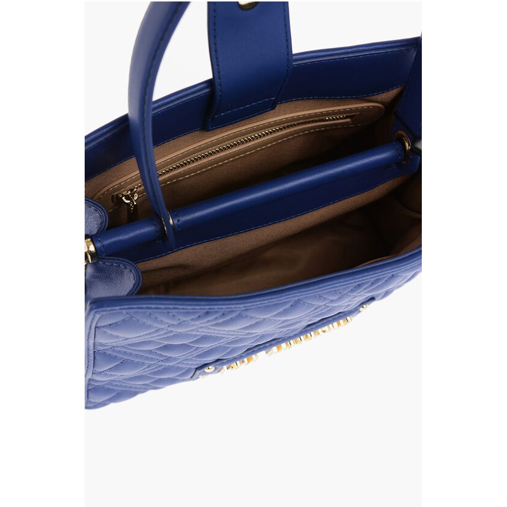 Moschino LOVE Quilted Faux Leather Bag with Removable Shoulder Strap - Image 4